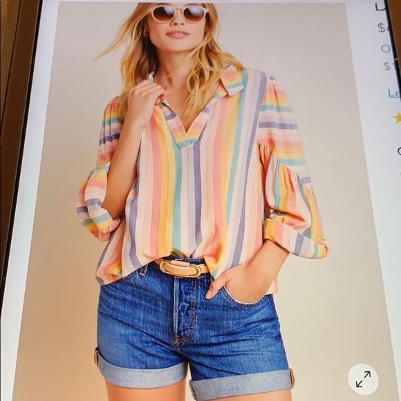 Levi Strauss high rise denim cuffed shorts. Size 28 - Picture 1 of 9